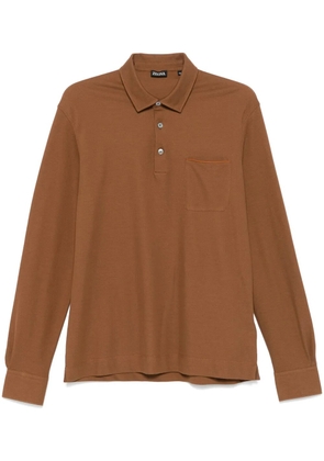 Zegna piqué polo shirt - Brown