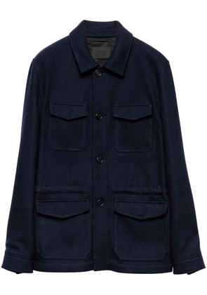 Prada wool-cashmere safari jacket - Blue