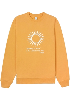Sporty & Rich logo crew-neck sweatshirt - Orange