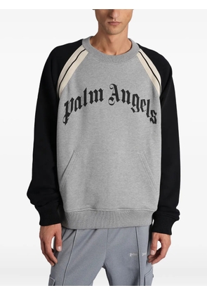 Palm Angels logo stripe sweatshirt - Grey