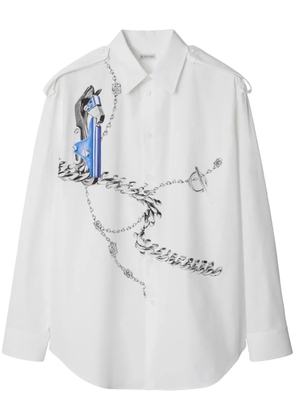 Burberry Knight Hardware-print shirt - White
