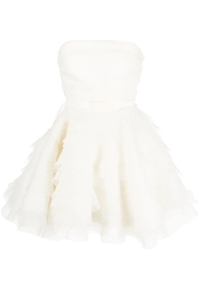 Ana Radu strapless organza minidress - White