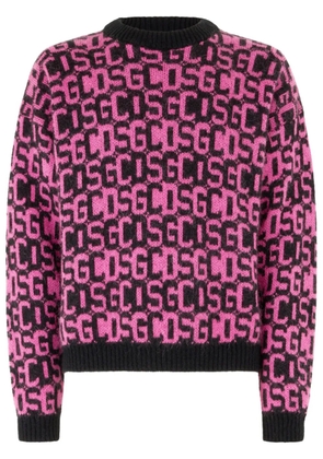 GCDS intarsia-knit logo jumper - Black