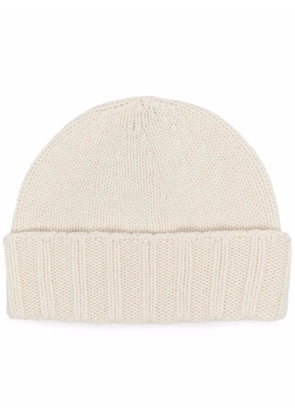 Drumohr Rass cashmere beanie - White