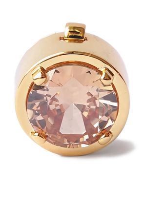 Izabel Display stone-embellished gold-plated button cover