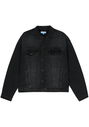 Purple Brand graphic-panel denim jacket - Black