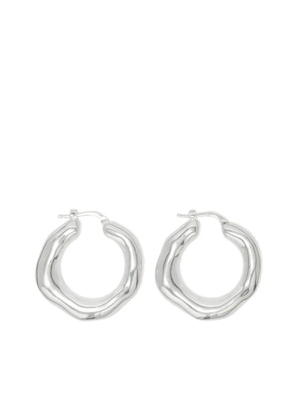 Jil Sander sculpted hoop design earrings - Silver
