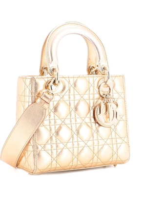Christian Dior Pre-Owned My ABCDior Lady Dior Bag Cannage Quilt Lambskin crossbody bag - Gold