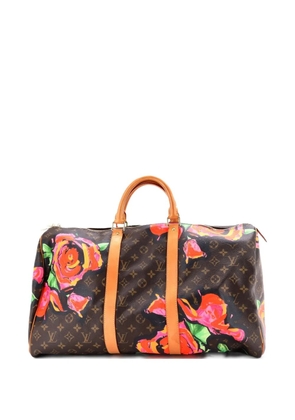 Louis Vuitton Pre-Owned Keepall Bag Limited Edition Monogram Roses 50 satchel - Brown