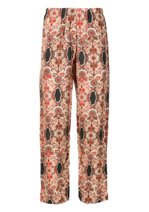 Amir Slama graphic-print straight-leg trousers - Multicolour