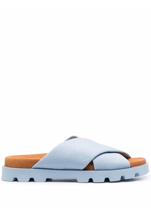 Camper Brutus crossover-strap leather sandals - Blue