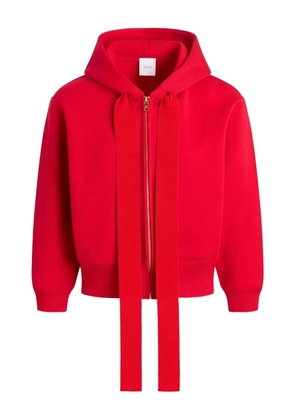 Patou long-sleeve zip-up hoodie - Red