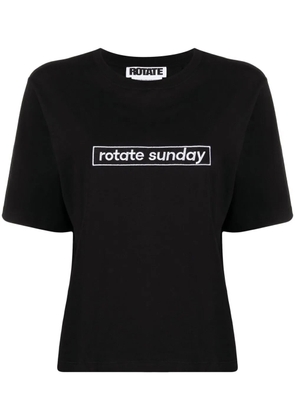 ROTATE BIRGER CHRISTENSEN Aster logo T-shirt - Black