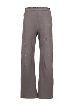 MM6 Maison Margiela paint-splatter wide-leg sweatpants - Brown