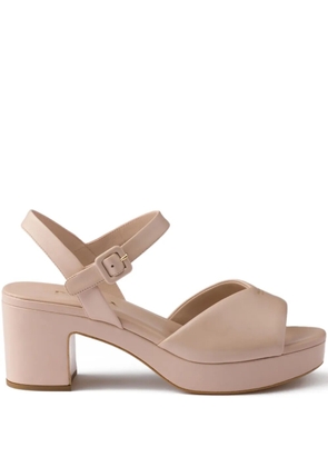 Prada buckle-strap platform sandals - Neutrals