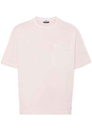 Stone Island logo-print cotton T-shirt - Pink