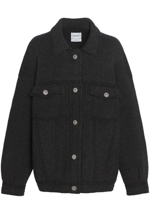 Barrie contrast-stitching denim-effect jacket - Black