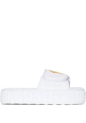 Versace Home Medusa Head platform slippers - White