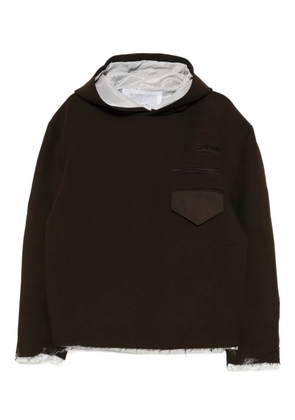 SONIA CARRASCO raw-cut hem hoodie - Brown