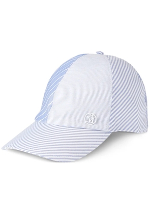 Maison Michel Tiger striped cotton cap - Blue