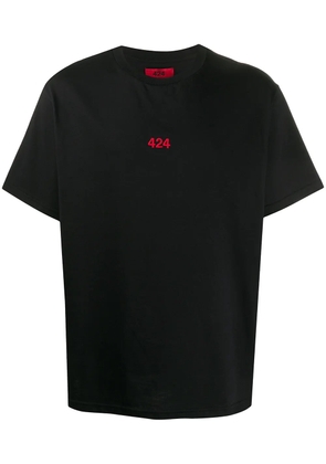 424 logo-embroidered short-sleeved T-shirt - Black