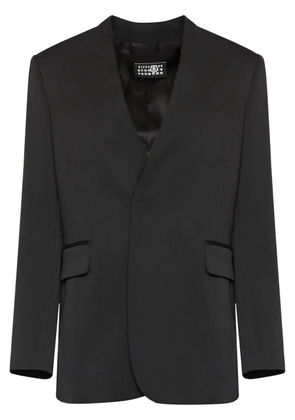 MM6 Maison Margiela collarless single-breasted blazer - Black