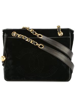 CHANEL Pre-Owned 1992 CC logo shoulder bag - Black