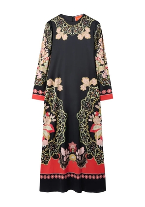 La DoubleJ Clingy Swing placed long-sleeve maxi dress - Black