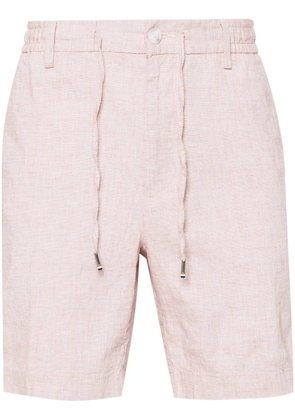 BOSS drawstring linen-blend shorts - Pink