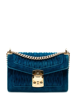 Miu Miu Pre-Owned 2010-2025 Velluto Matelasse Confidential Chain crossbody bag - Blue