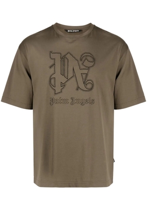 Palm Angels PA logo-print T-shirt - Brown