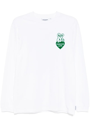 CHOCOOLATE rabbit graphic long-sleeved T-shirt - White
