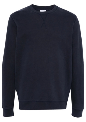 Sunspel ribbed-collar cotton sweatshirt - Blue