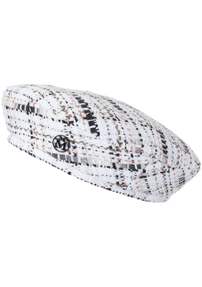 Maison Michel New Billy tweed beret - White