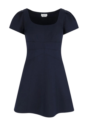 Alexander McQueen gathered-sleeves mini day dress - Blue