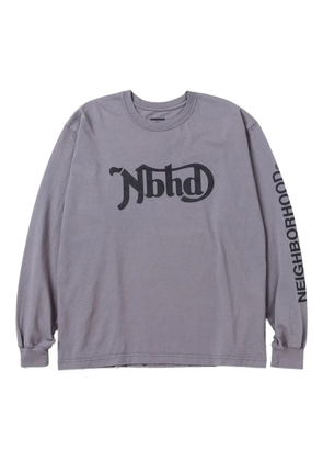Neighborhood logo-print long-sleeve T-shirt - Grey