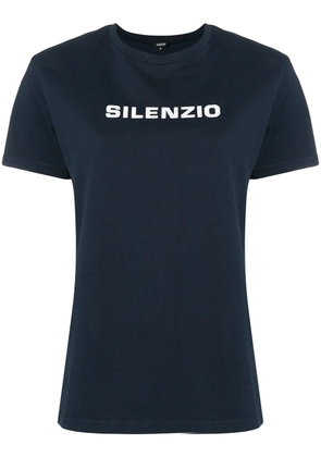 ASPESI Silenzio print T-shirt - Blue