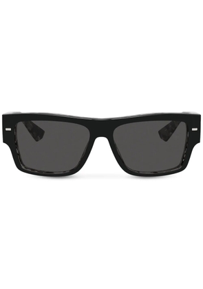 Dolce & Gabbana Eyewear Lusso Sartoriale rectangle-frame sunglasses - Black