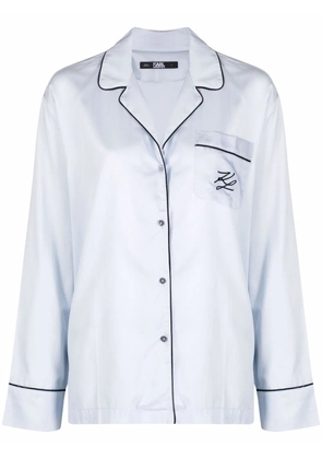 Karl Lagerfeld plain pyjama shirt - Blue