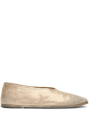 Marsèll Coltellaccio leather ballerina shoes - Gold