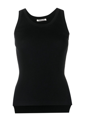Auralee sleeveless cotton knitted top - Black