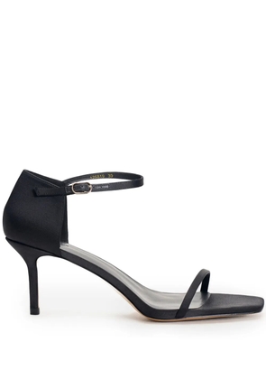 12 STOREEZ 70mm square-toe satin sandals - Black