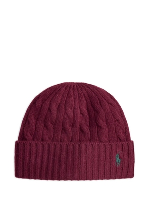 Polo Ralph Lauren cable-knit beanie hat - Red
