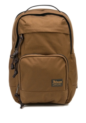 Filson large logo-patch backpack - Brown