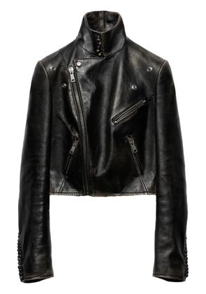 Prada leather biker jacket - Black