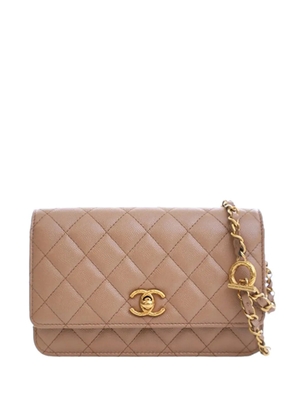 CHANEL Pre-Owned 2021-2025 CC Quilted Caviar Wallet on Chain crossbody bag - Brown