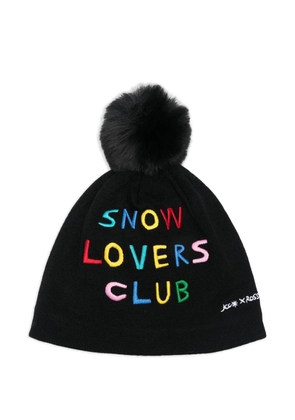 Rossignol x JCC pompom-detail embroidered beanie - Black