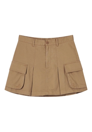 CHOCOOLATE pleated pocket skirt - Neutrals