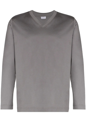 Zimmerli long-sleeve cotton T-shirt - Grey