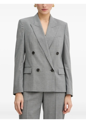 BOSS double-breasted wool blazer - Grey